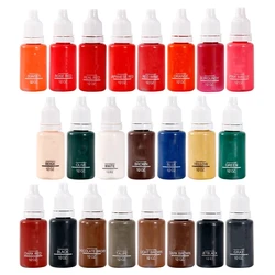 23 Color 15ml/bottle Permanent Makeup Color Natural Eyebrow Dye Plant Tattoo Ink Microblading Pigments for Tattoos Eyebrow Lips