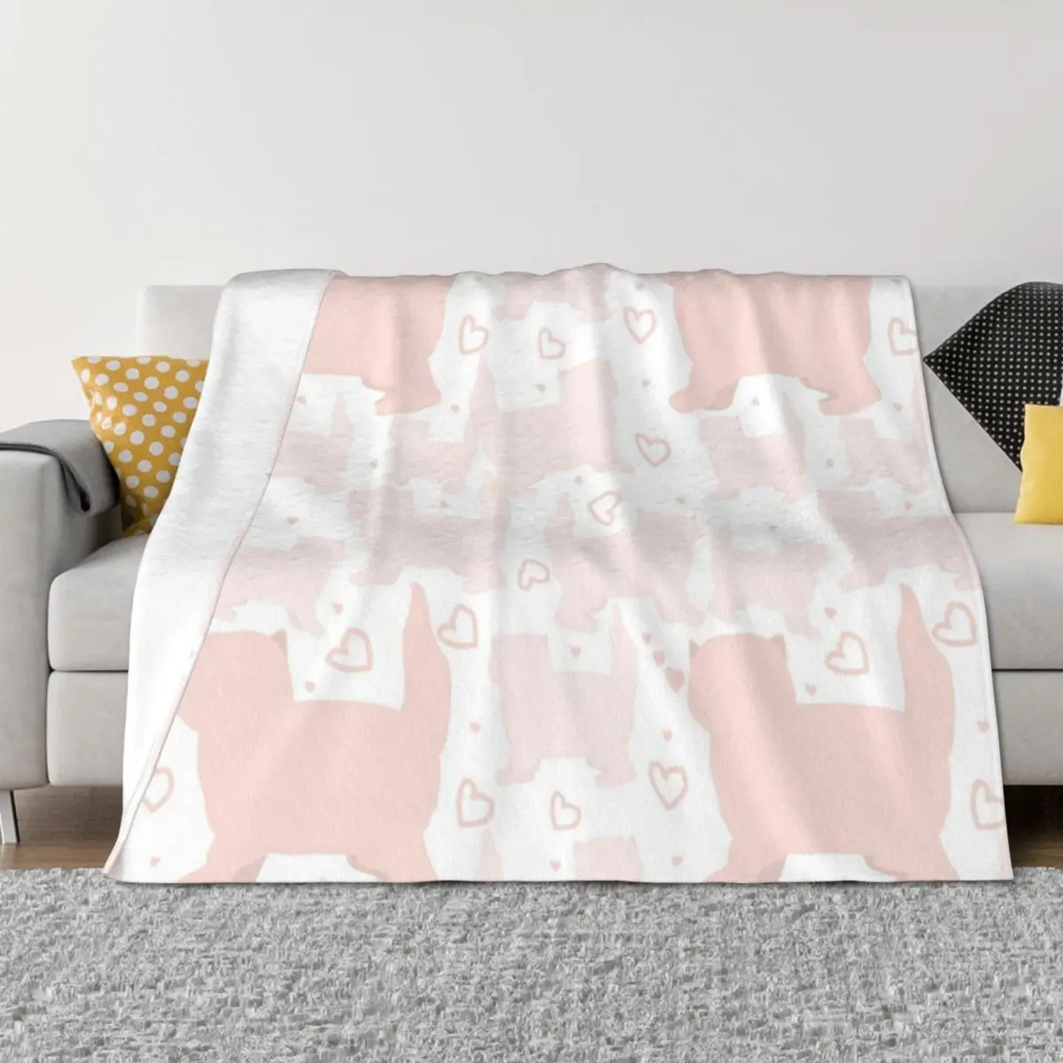 

Cute Cat seamless ( valentines day cat ) Throw Blanket Plaid Designers valentine gift ideas blankets and throws Blankets
