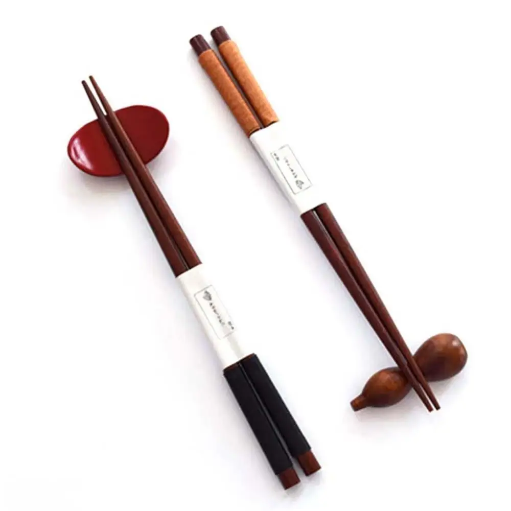 1 Pair Handmade Japanese Natural Chestnut Wood Sushi Chopsticks Set Value Gift Sushi Chinese food Tie line