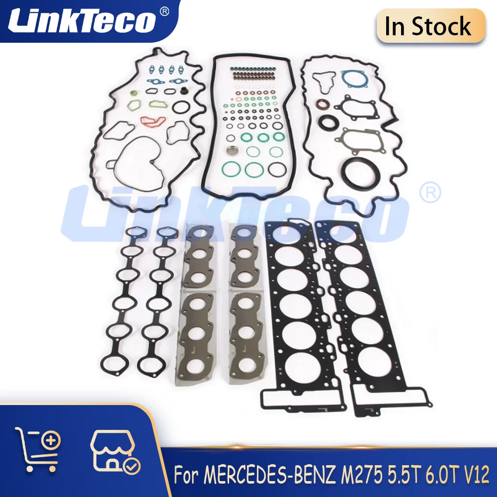 Engine Rebuilt Kit Full Gasket Set Fit 5.5L 6.0L M275 For 02-21 Mercedes-Benz S-CLASS SL G-CLASS Maybach 57 62 A2750980480 5.0T