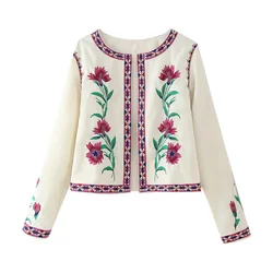 2024 RARF autumn new style European and American style loose and fashionable embroidered long sleeved shirt jacket