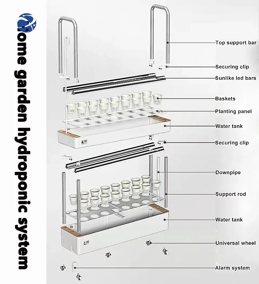 Z210 4 layers 120 holes Indoor Hydroponic System Organic Vegetable Planting with Plant Growth Lamp Internal Water Circulation