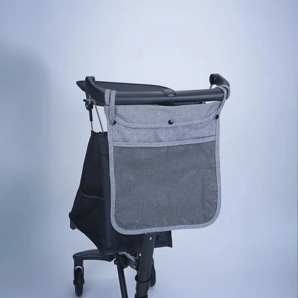 1pcs Baby Stroller Hanging Bag Storage Double Layer Thickened Children's Stroller Bag Hanging Mesh Umbrella Storage Sack