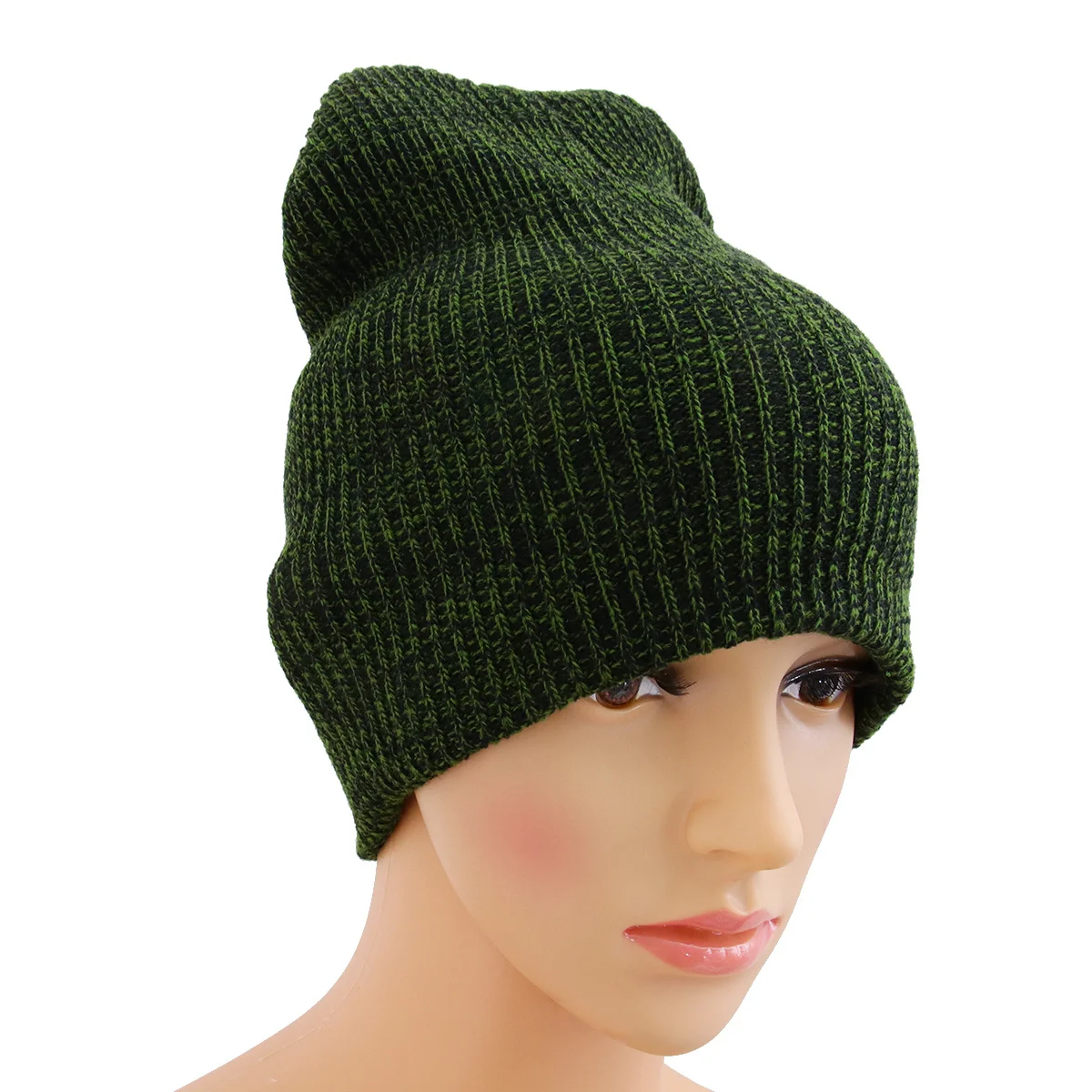 

Hip-Pop Beanie Knitted Woolen Warm Winter Hat Men Knit Woolen Hat For Ski Cycling Men Hip-Pop Beanie Army Green