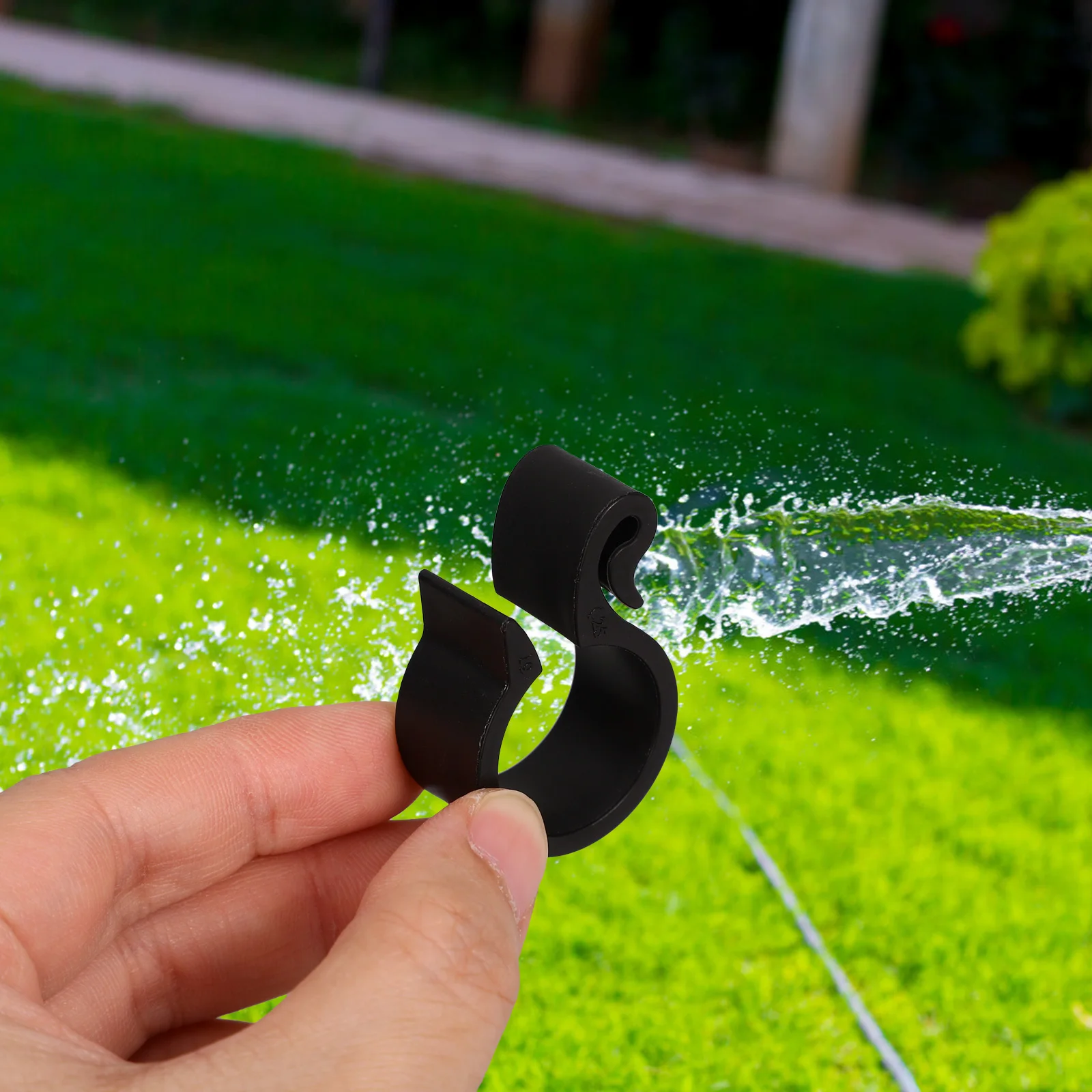 

50 Pcs Pipe Clamp Buckle Black Hooks Plastic Clips Hose Galvanized U-bolt Fastening Tube Irrigation Accessory Handle