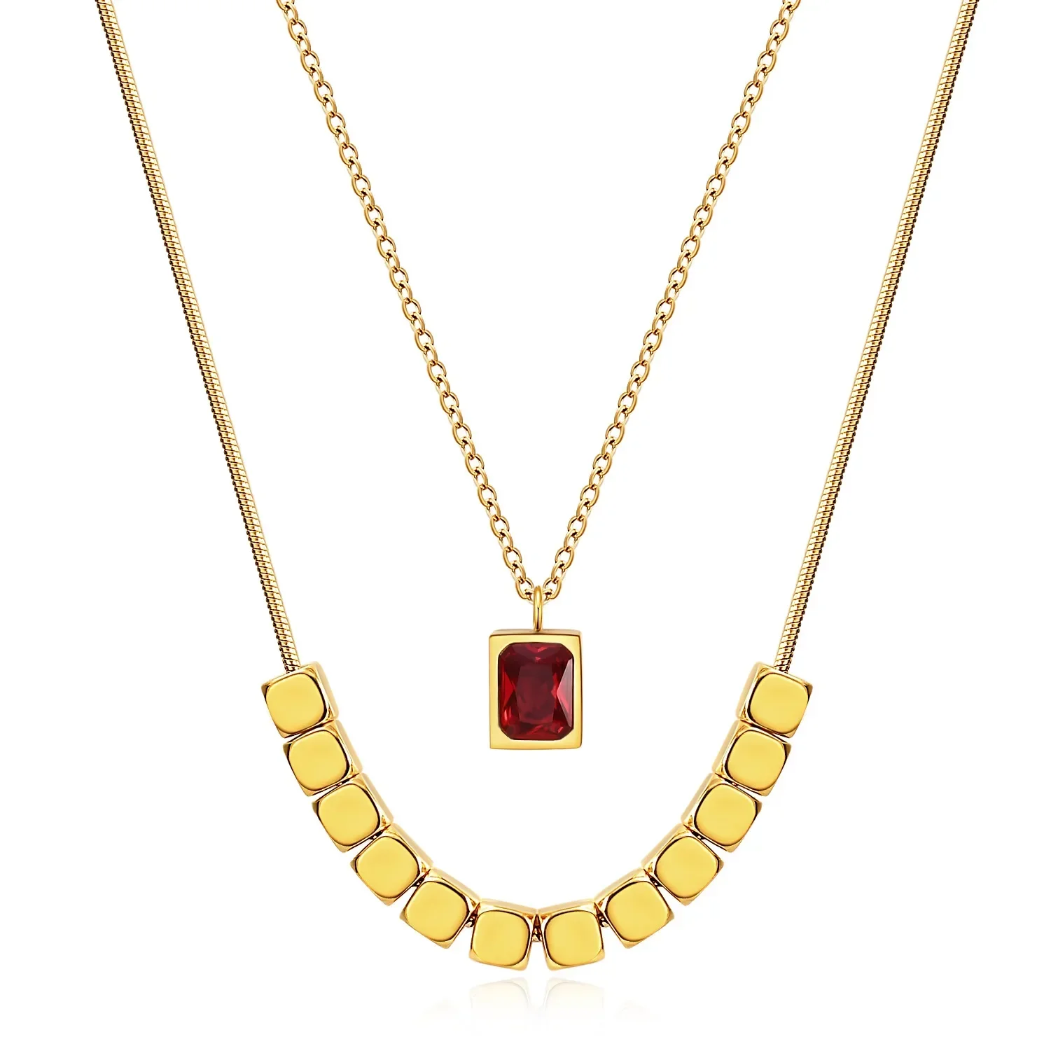 

Simple Fashion Titanium Water Drop Necklace with Mini Crystal from Austrian Tear Design Valentine's Day Gift for Women