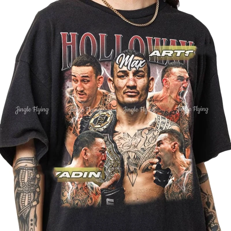 Max Holloway Unisex Softstyle Tshirt Vintage Homage Bootleg Sweatshirt Retro Cotton Tee