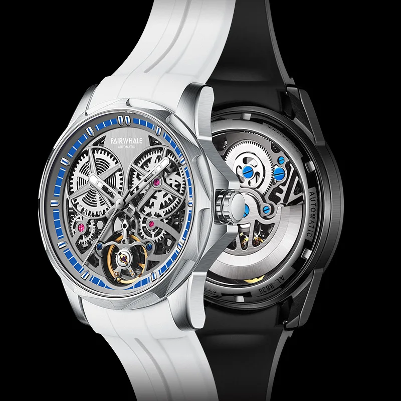 

Mark Fairwhale 6030 Men's Automatic Movement Watch Fashion Hollow Luxury Waterproof Mechanical Automatic Watch Men Reloj Hombre