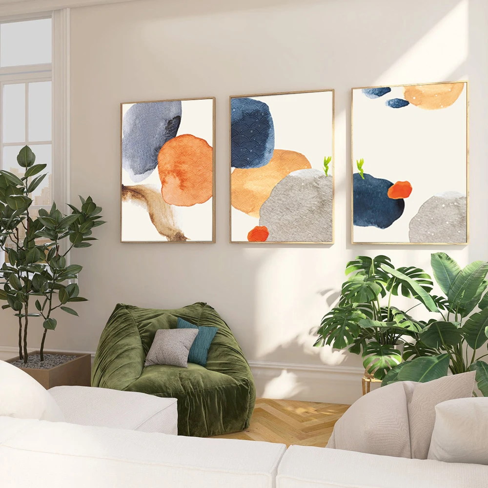 

abstract oil painting murals, fresh and simple modern frameless murals, suitable for living rooms, bedrooms, and offices,