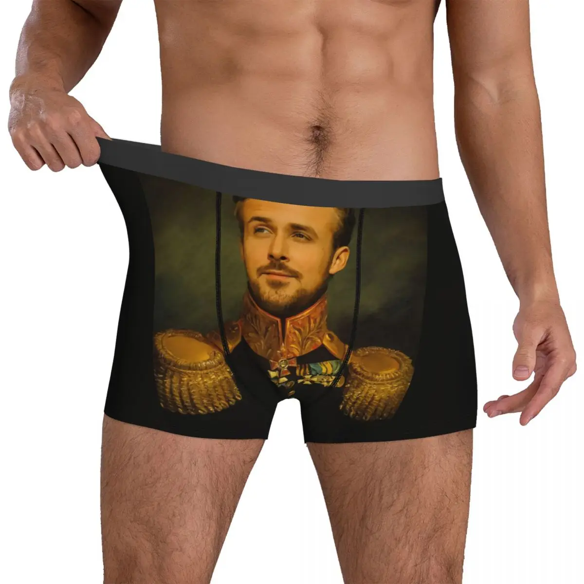 RYAN GOSLING Underwear Top Star Male Boxer Brief Funny Boxer Shorts Trenky Customs Plus Size Underpants