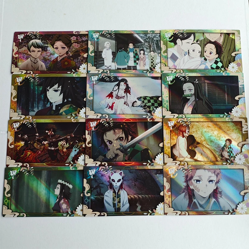 

Аниме Demon Slayer Kamado Tanjirou Kamado Nezuko Agatsuma Zenitsu Коллекционные карты Рождественские подарки на день рождения Детские игрушки