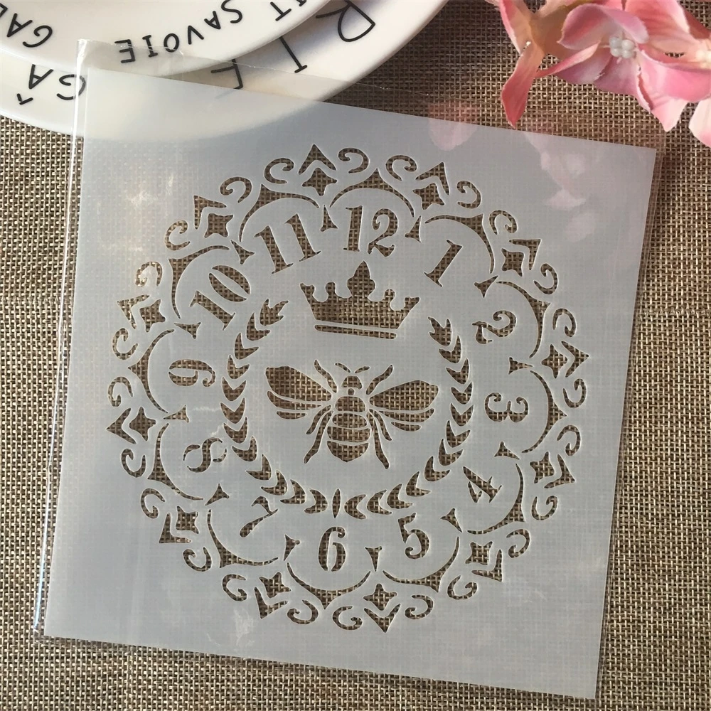 Clock Words Dial DIY Layering Stencil