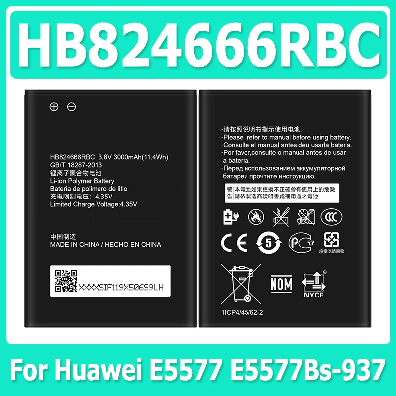 100% nouvelle batterie HB824666RBC 3000mAh pour Huawei Huawei E5577 E5577Bs-937 téléphone portable HB824666RBC