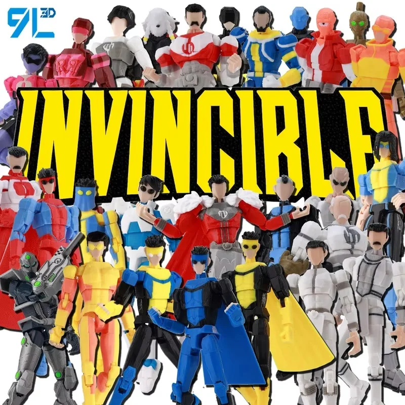 Hot Invincible Titan Action Figures Characters 3D Printed 9l Multi Joint Articulated Collectible Comic Toys For Anime Collectors