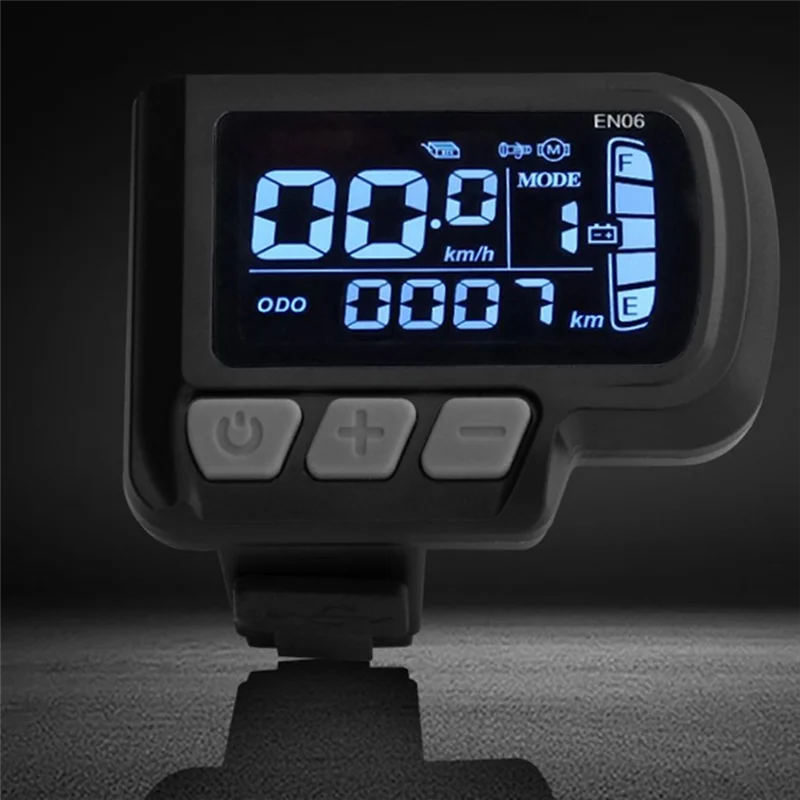 SYDS EN06 LCD دراجة عرض متر Speedmeter مع موصل الضوء 6Pin سلك مقاوم للماء 24 فولت 36 فولت 48 فولت لوحة عرض الدراجة الكهربائية