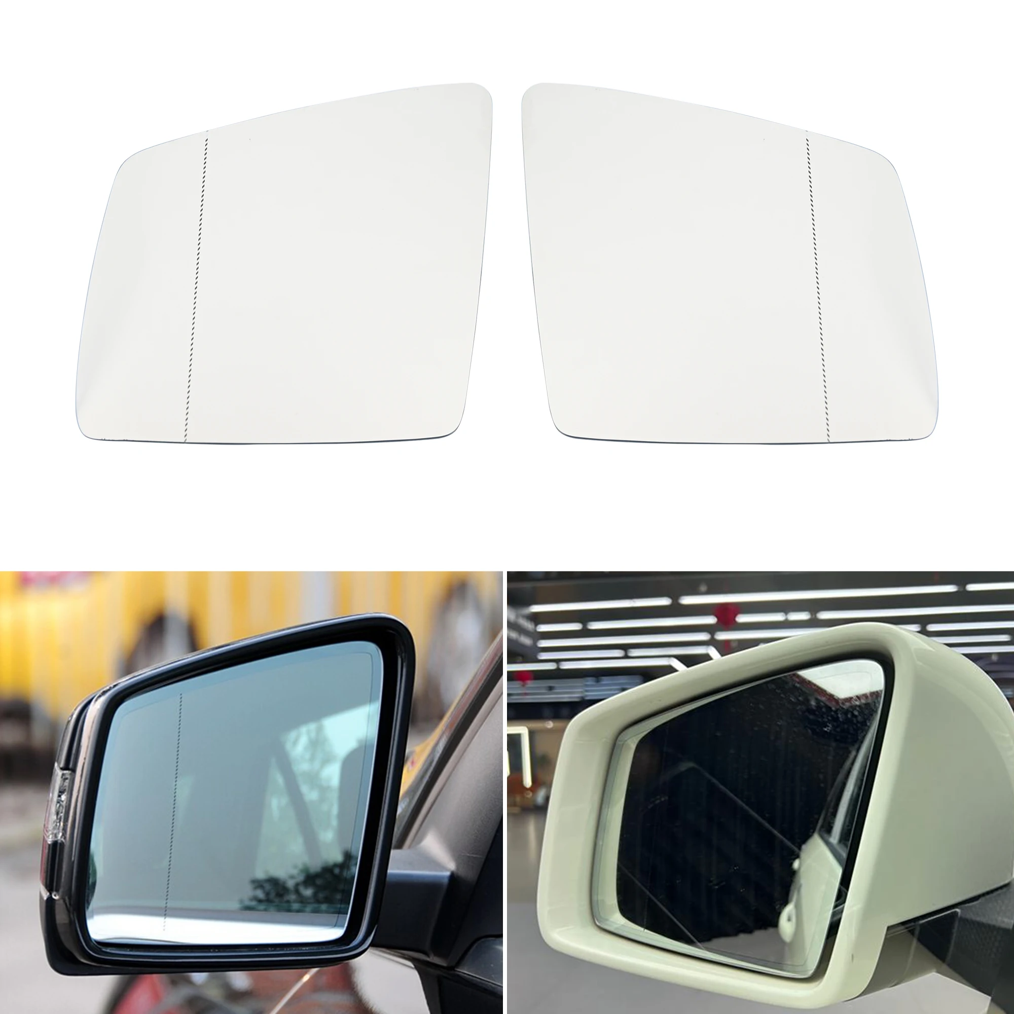 

For Mercedes-Benz W164 W166 GLE GLS G R Heated Wing Mirror Door Side Mirror Lens with Heating Auto Replacement