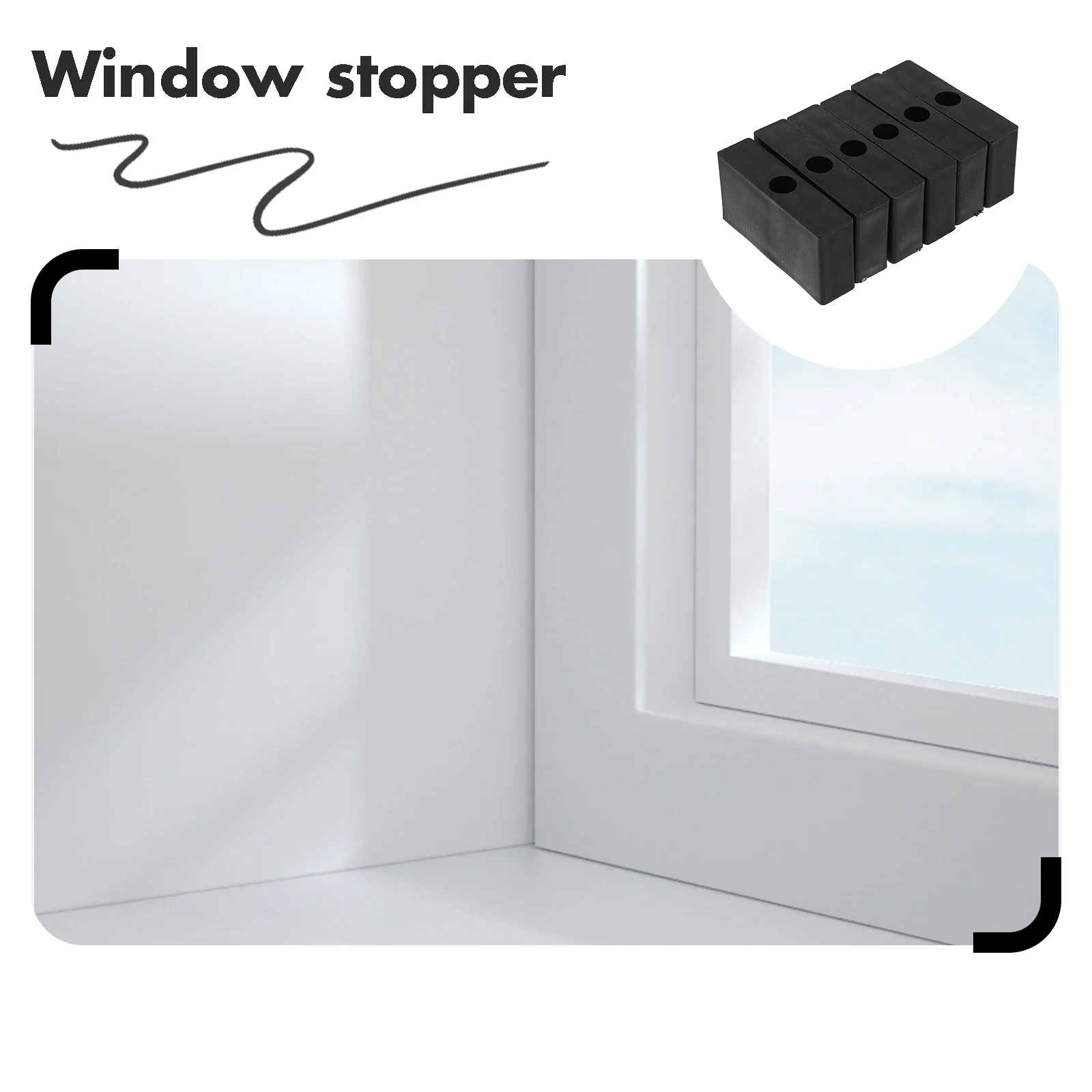 10pcs Lock Protector Adjustable Sliding Window Limiter Stopper For Horizontal Windows Black Sliding Window Lock