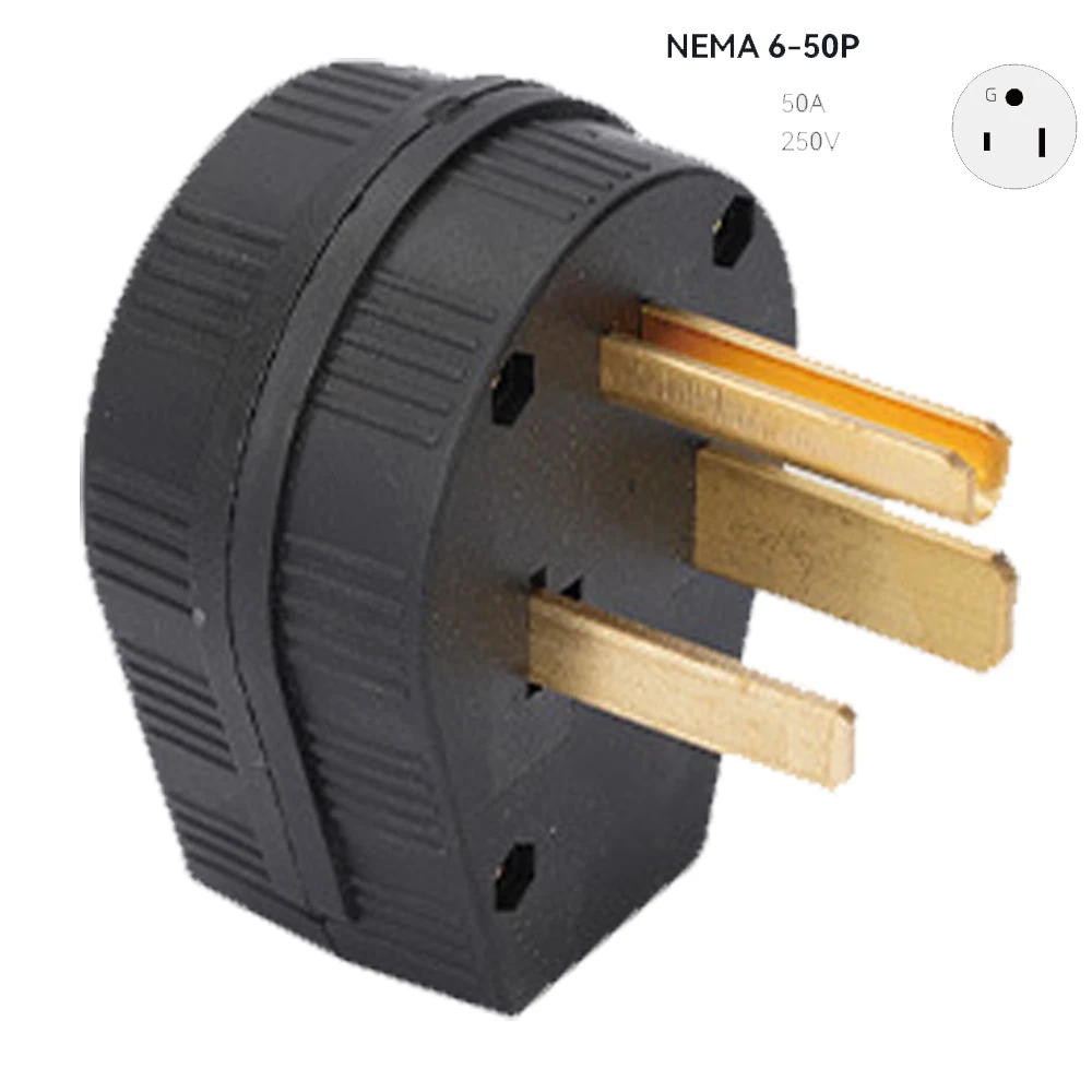 1 sztuk ameryka 50A Nema L6-50P L6-50R US trójbiegunowa wtyczka przemysłowa 3Pin moc złącze przewodów elektrycznych magnetyczne gniazdo zasilania czarny — zdjęcie produktu 3