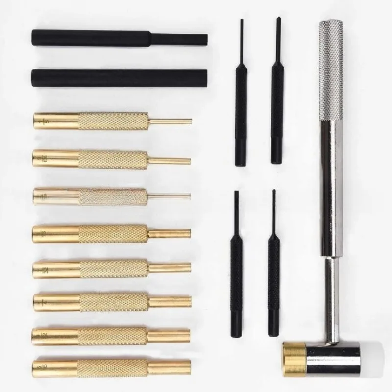 17Pcs Pin Punch Set Mechanical Installation Punch Round Hole Punch Chisel Punching Hand Tool Kit