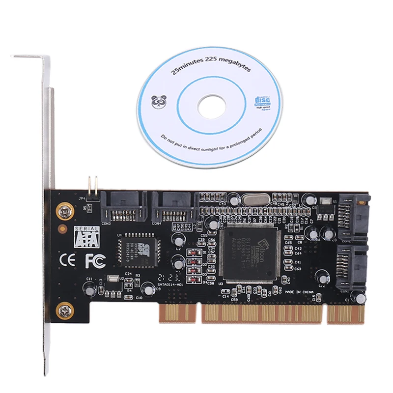 

4-Port RAID Controller Card PCI Expand Card 2.0 SATA II With Sil3114 Chip PCI Sata Internal Ports Raid Controller Card