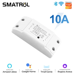 SMATRUL Tuya Light WiFi Switch Smart Life APP Voice Relay Controller modulo Timer Google Home Alexa Wall 110V 220V 10A