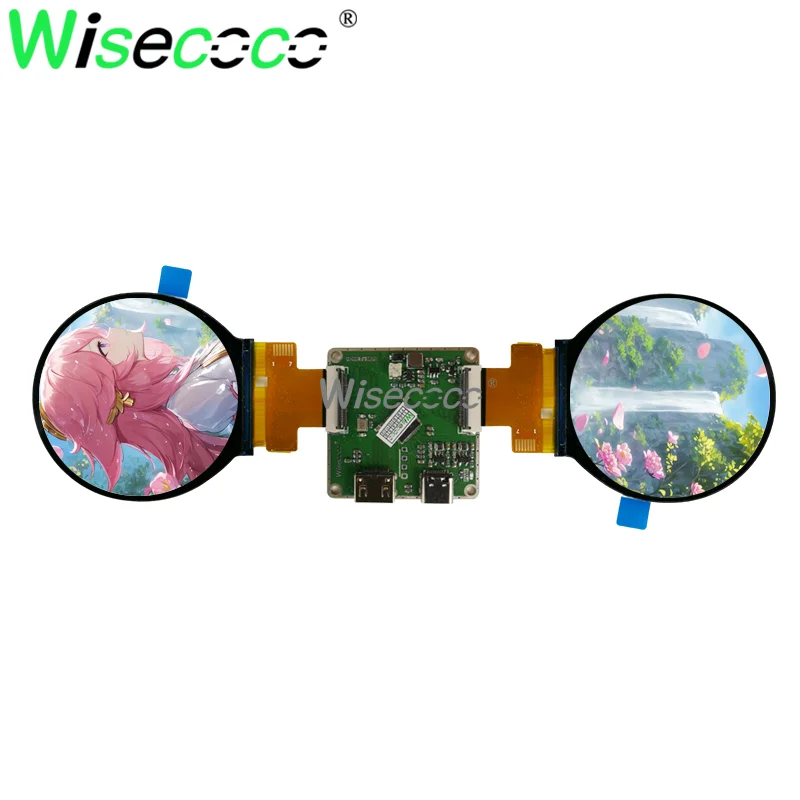 Dual LCD Display 2.1 Inch Round Display 480x480 IPS 3RGB+18RGB Circle Panel 60Hz Driver Board