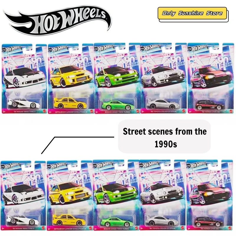 

Hot Wheels GDG44 Advanced PUCA 90s Street View Nissan Mitsubishi Honda Civic Toyota из сплава, модель автомобиля, игрушка для коллекционеров