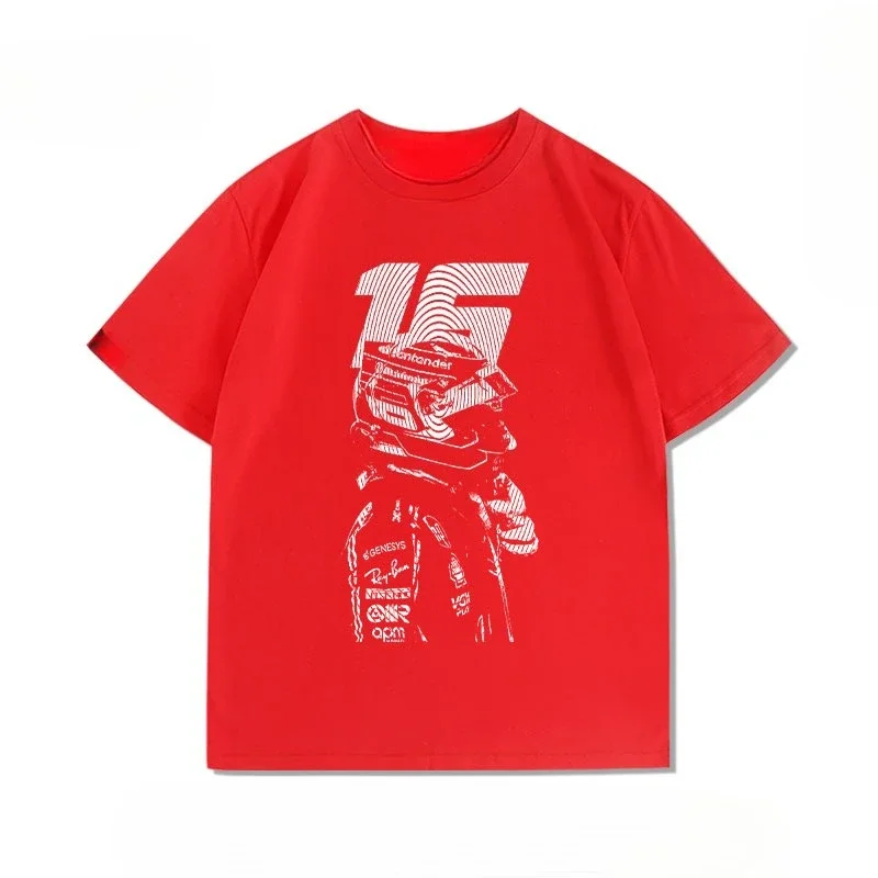 Summer 2025 New Collection: Leclerc F1 No. 16 Pure Cotton Printed T-shirt for Men Women High-quality Y2K Bug Pure Cotton T-shirt #6