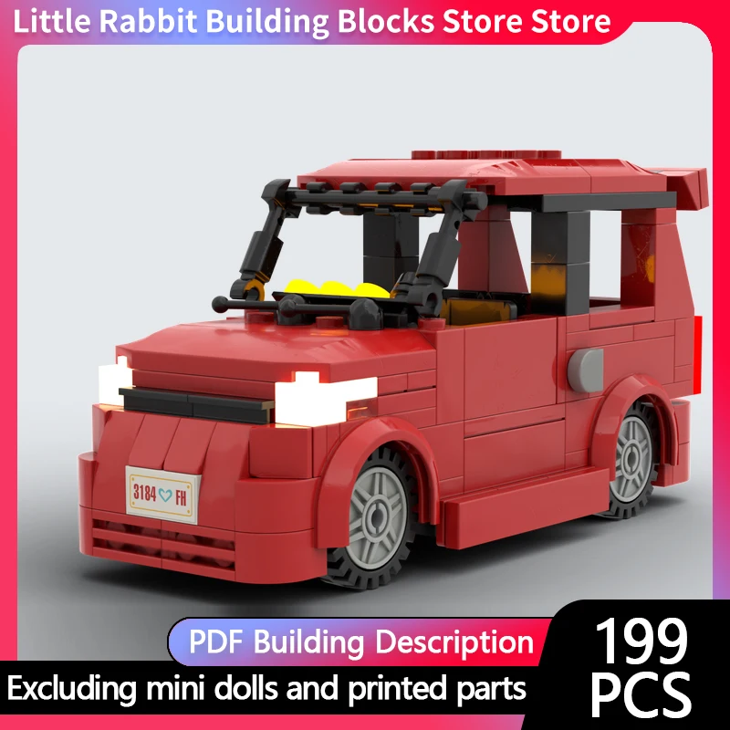 Speed Racing Car Model MOC Building Bricks XB Two-Compartment Vehicle Modular Technology Children Holiday Gift Assemble Toy Suit