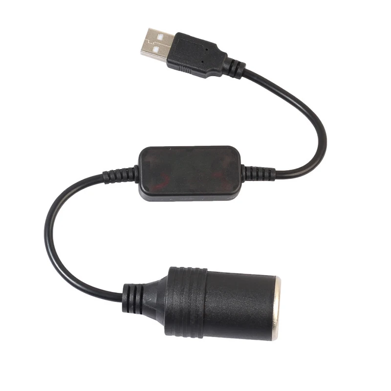 New 1PC Auto Interior Accessories 5V To 12V Car Cigarette Lighter Socket USB Converter Power Adapter Controller Plug Connector