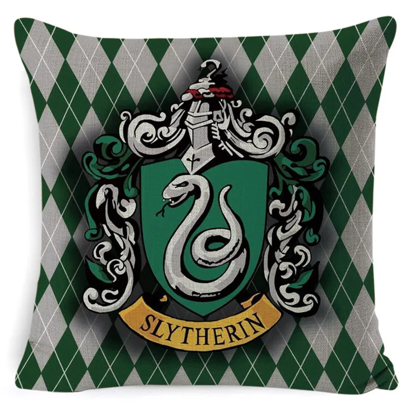 45x45cm Harries Potters Pillow Case Magic Academy Snake Lion Eagle Badger Pattern Cushion Cover Sofa Decorations