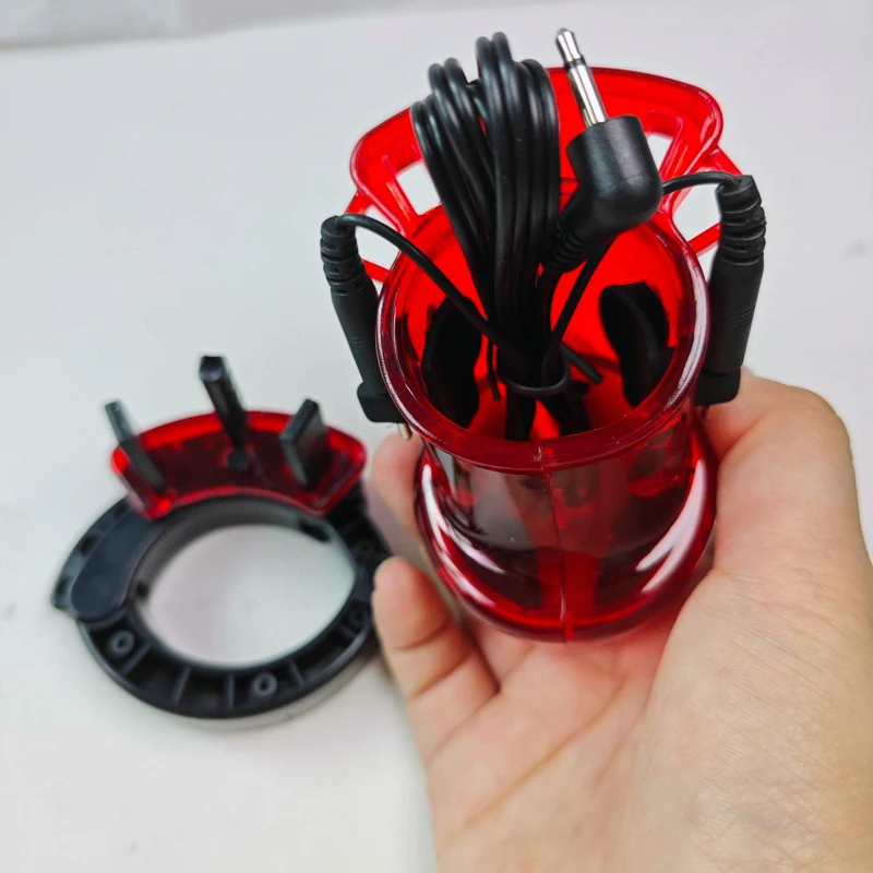 Hot Selling Electric Shock CB6000 Cock Cage Male Chastity Devices Bdsm Electro Shock Penis Ring Chastity Belt Penis Lock Sex Toy