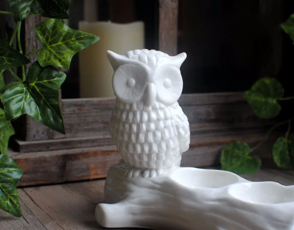 

DW0034 Animal Mold Silicones Owl Trunk Candle Holder Silicone Cement Concrete Mold Handmade Flower Pots Moulds Aroma Stone Mould