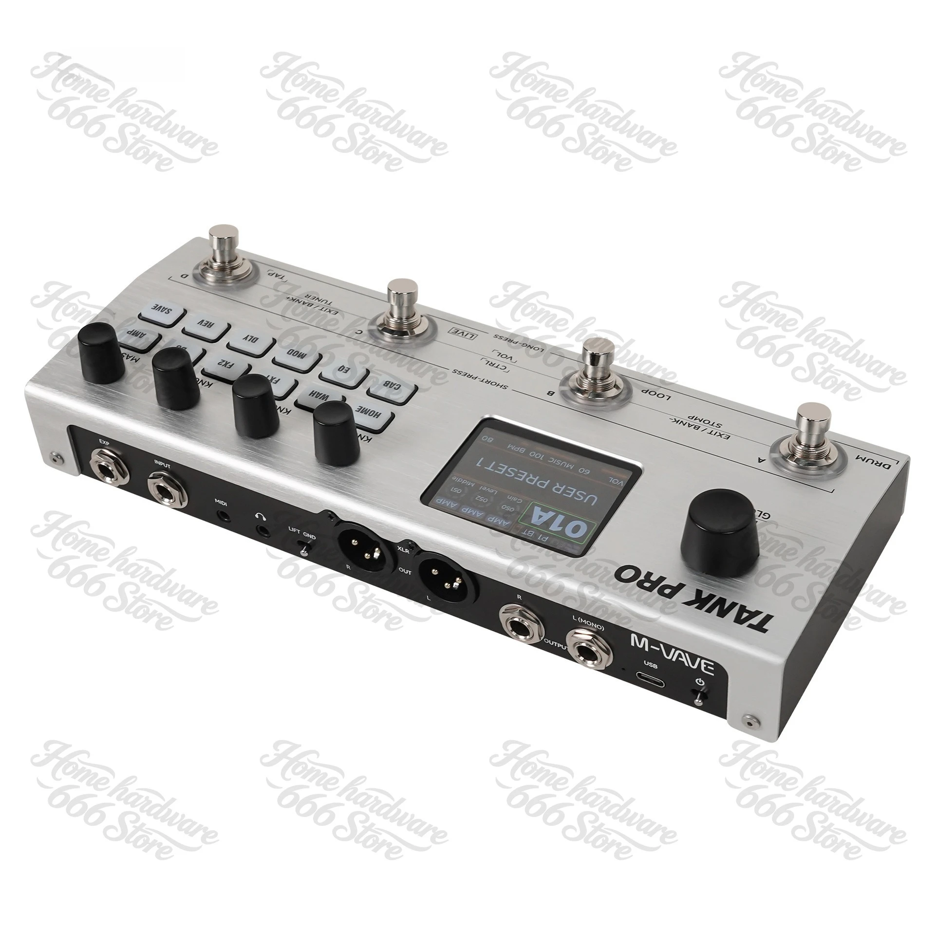 Suitable for TANK PRO AI Neural Networks Modeling Guitar Integrated Effects, Third-party IR Loading OTG Internal Recording