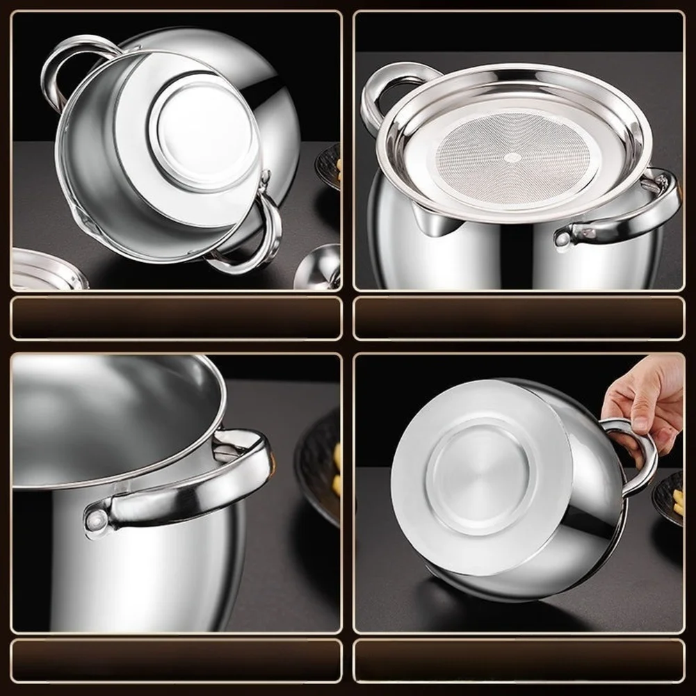 Grease Separator Jar Oil Filter Pot For Oil Preservation Easy To Clean Dual Handles Commercial Grade For Kitchen Countertop view 3