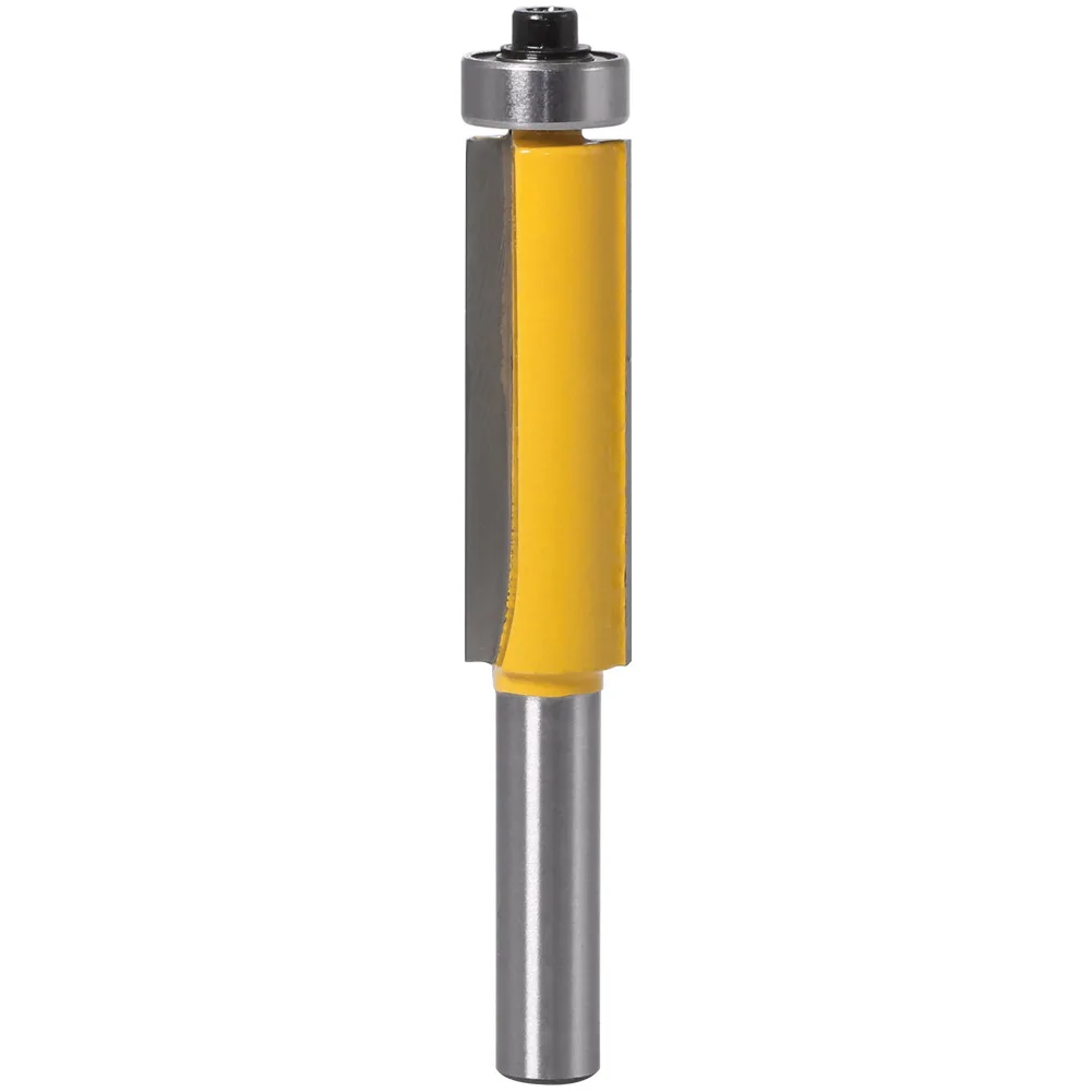 1PC 8MM Shank Milling CUTTER ไม้แกะสลัก 40mm Flush Trim Router บิตแบริ่งสําหรับไม้แม่แบบรูปแบบบิตทังสเตนคาร์ไบด์
