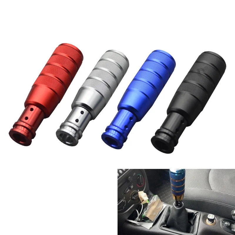 Car Universal Non-Slip Gear Shift Knob Manual Transmission Aluminum Knurled Shifter Lever Knob Fit For Volkswagen Jetta Golf MK4