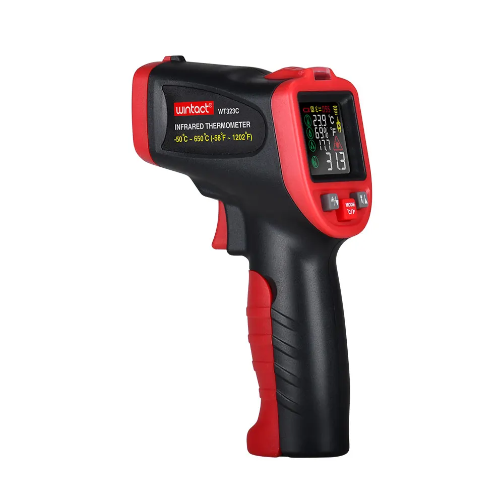 

WINTACT WT323C measure temperature gun industrial Digital LCD Laser Temperature Gun china manufacturer Laser Pyrometer