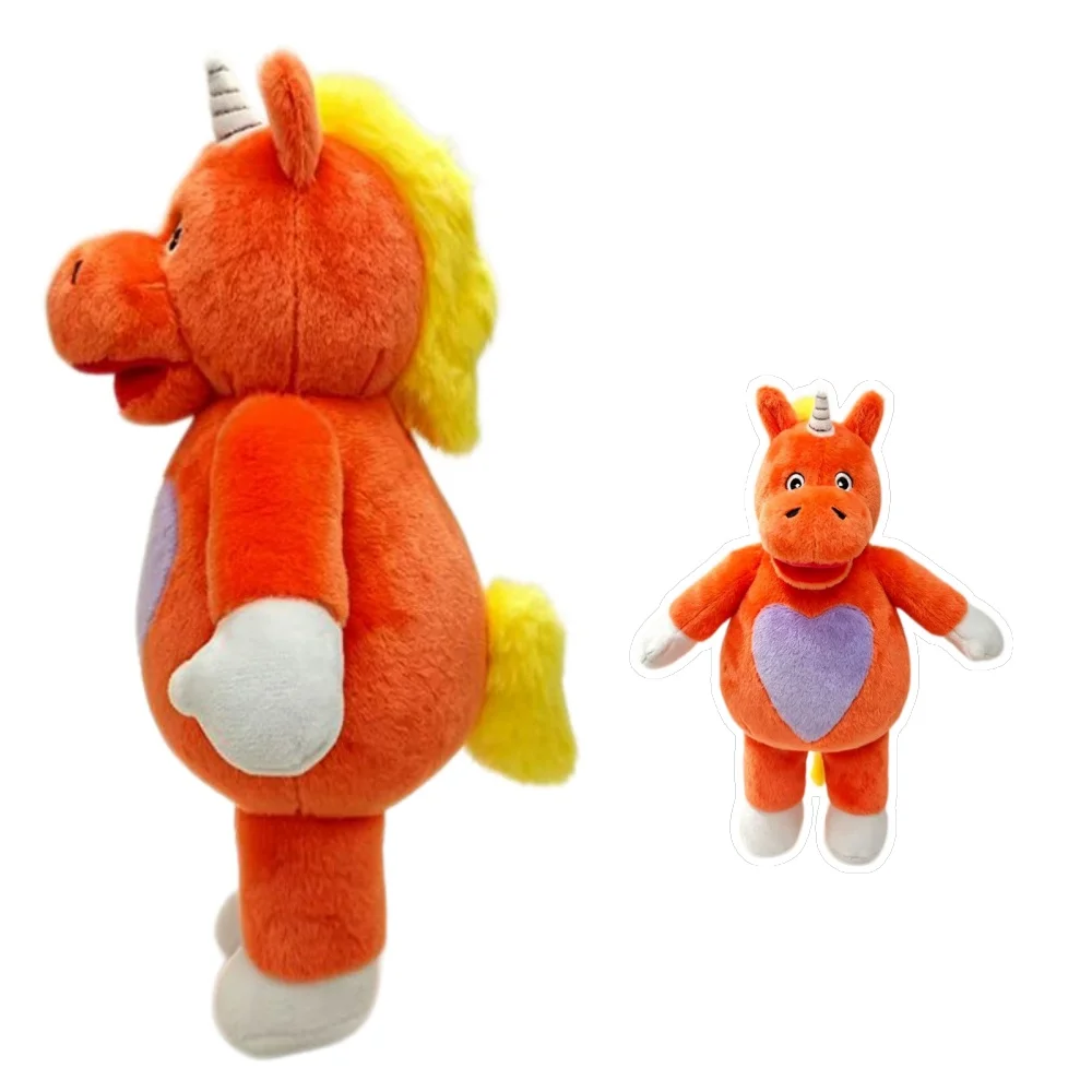 25CM Buddy The Unicorn Plush Soft Stuffed Animal Doll Orange Unicorn Plushie Home Decor Collectible Plushie Gift For Adults