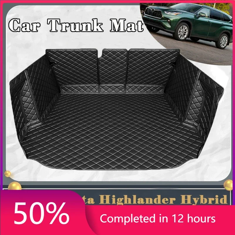 

Коврик для багажника автомобиля для Toyota Highlander XU70, гибридный грязеотталкивающий коврик для багажника на 7 мест 2020 ~ 2023, задний грузовой поднос, автомобильные аксессуары