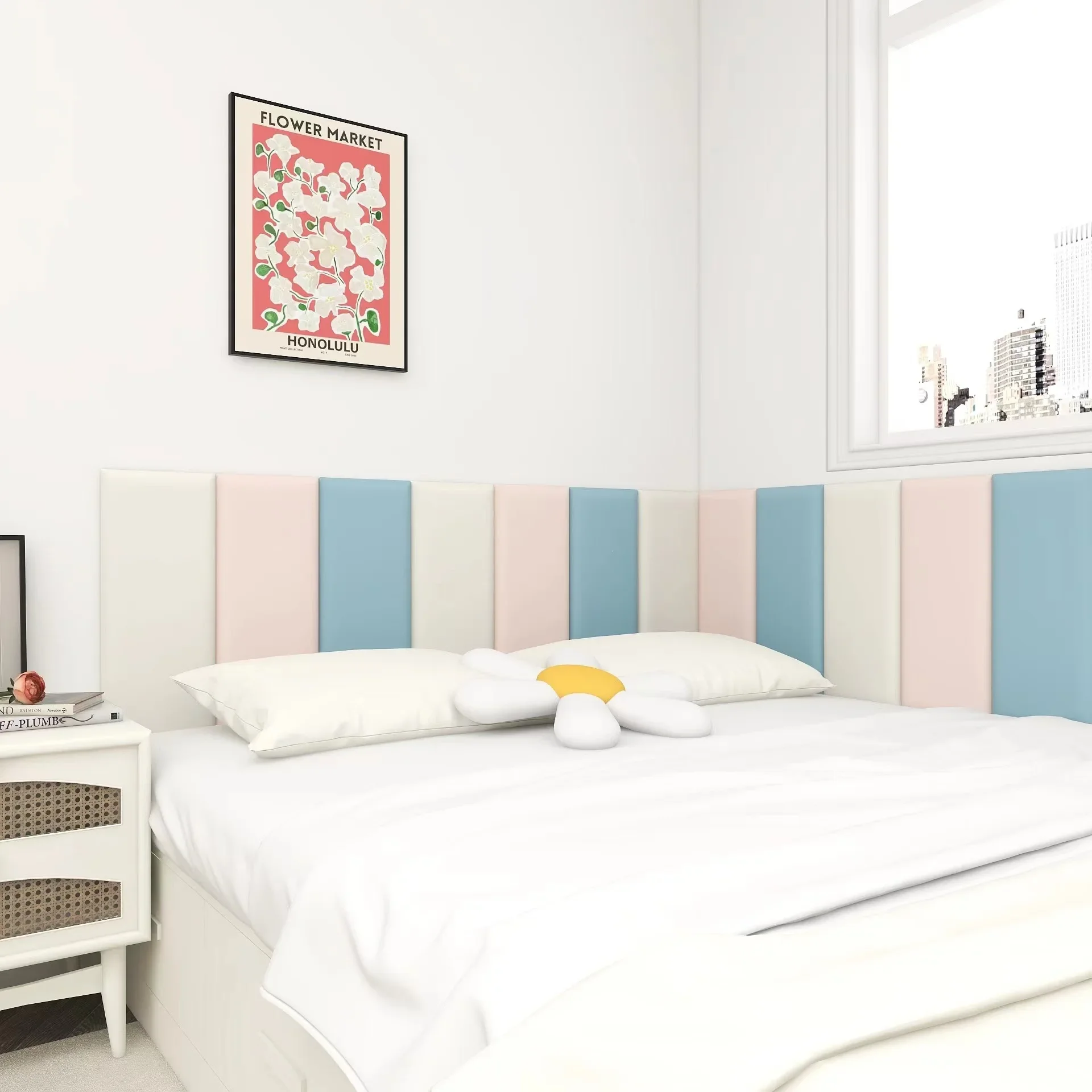 

Bed Headboards Stickers Modern Bed Head Board Wall Panels Tete De Lit Cabecero Cama 90 135 150 침대헤드 Cabecera Adhesiva Cama