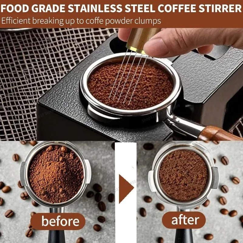 For Double Head Powder Hammer Stainless Steel Powder Press,  Cloth Coffee Mat Magnetic Suction  Ring Accessories Set