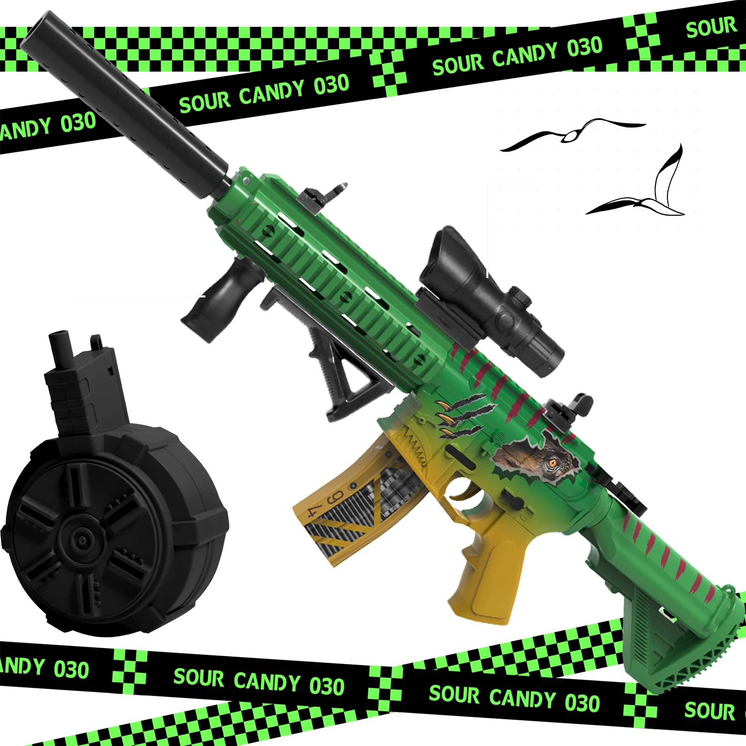 M416 Elektrisch gelbal Speelgoedpistool Handmatige en elektrische modus Buitenschietspel Halloween Kerstcadeau (kogels niet inbegrepen)