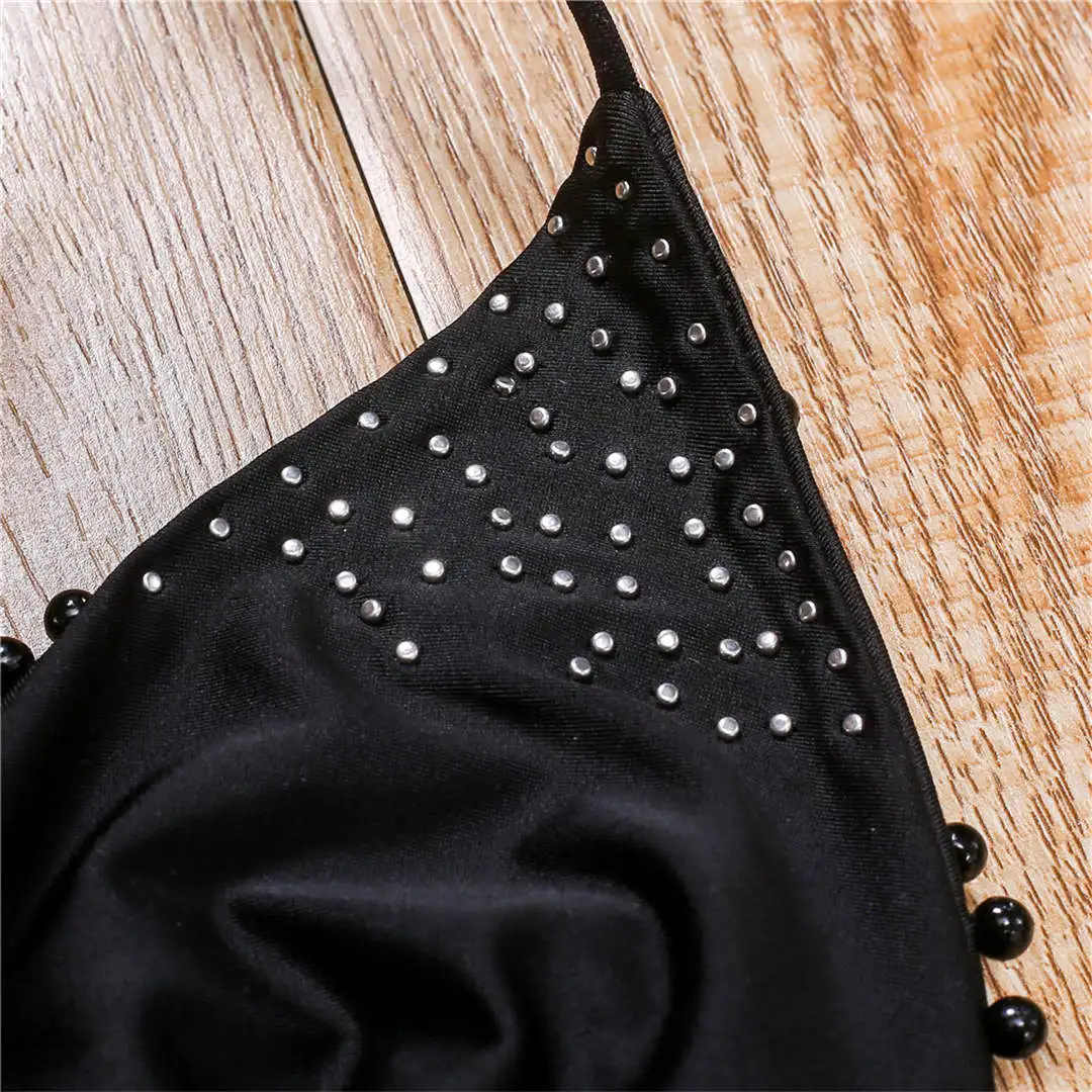 Sexy Neckholder-Mini-Bikini, Damen-Badeanzug, zweiteiliger Bikini-Set, luxuriöser Perlen-Badeanzug, Badebekleidung für Damen, V2090 – Detail 31