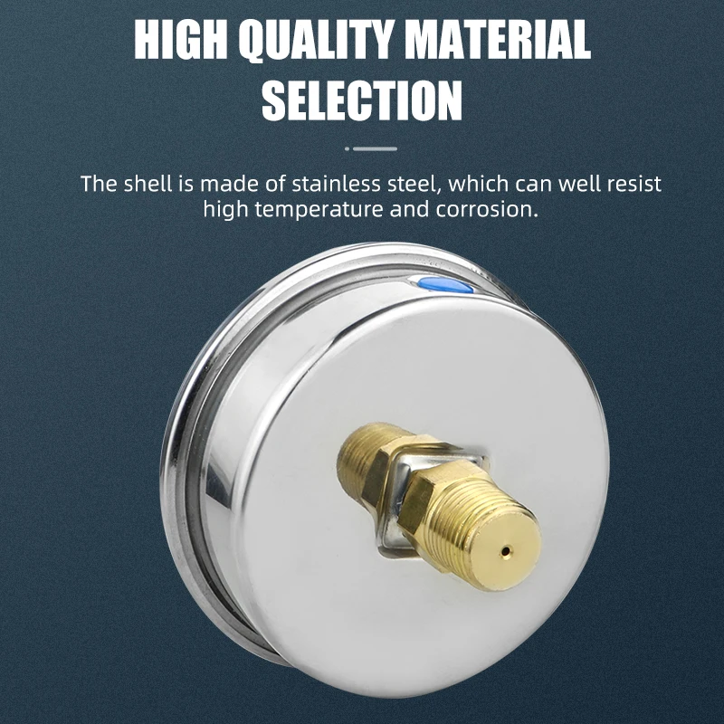 MAIRUIKESI 100mm Pressure Gauges  Axial Connection Installation -1...0...600bar/psi Applicable To Air, Gas, Water, Fuel Liquid