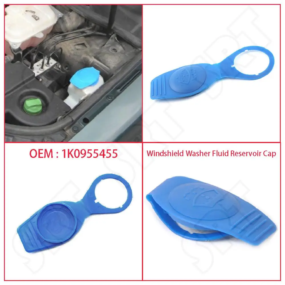 

54mm Car Accessories 1K0955455 Fits for Audi A7 A6 A5 A4 A3 Quattro Base 2009-2018 Front Windshield Washer Fluid Reservoir Cap