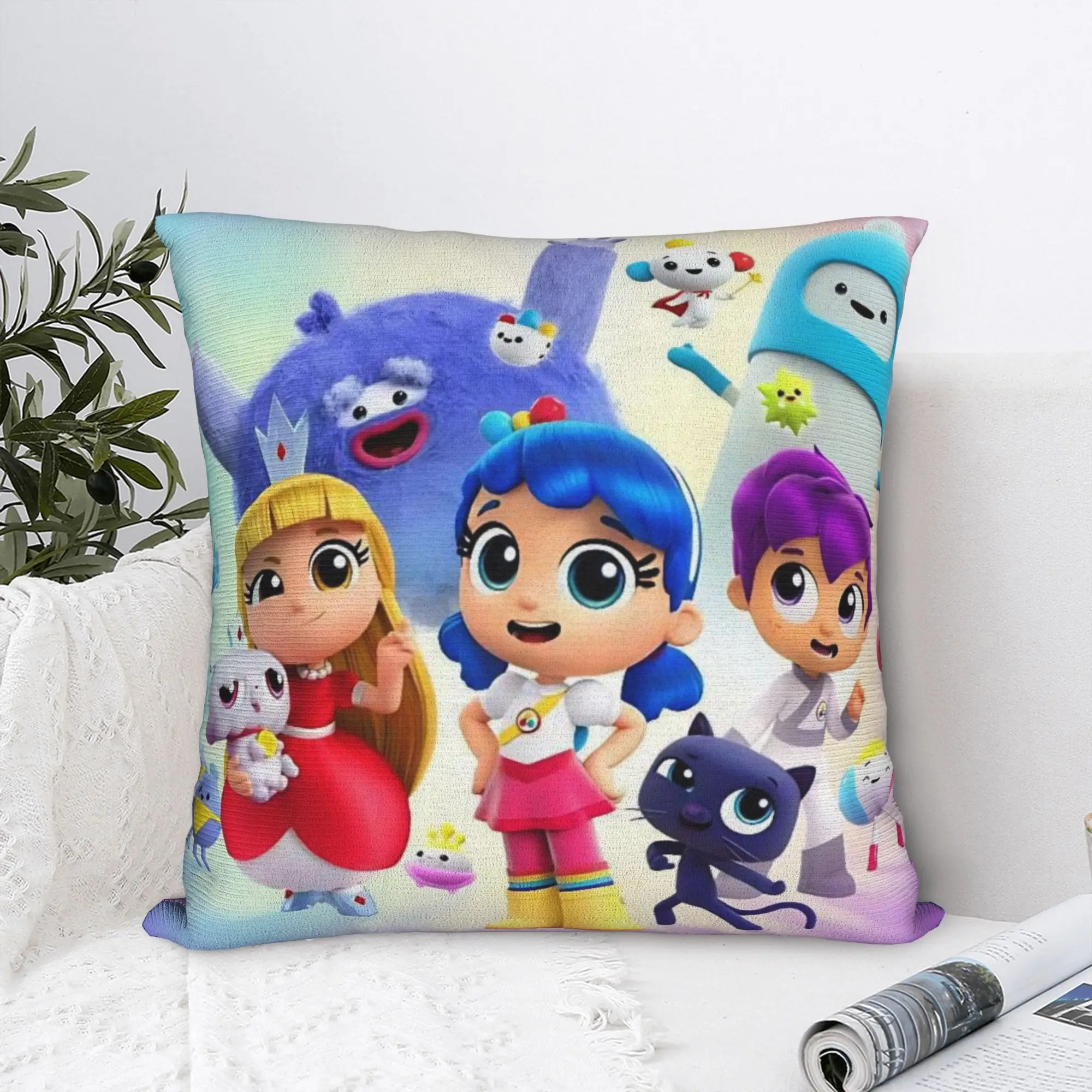 True Rainbows Kingdoms Anime Square Pillow Covers Polyester Home  Cushion Cover Funny Decorative Pillowcase 40*40