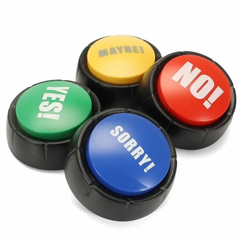 High Quality Plastic Sound Button 85db Holiday Supply Sound Talking Funny Button Party Gift Talking Button