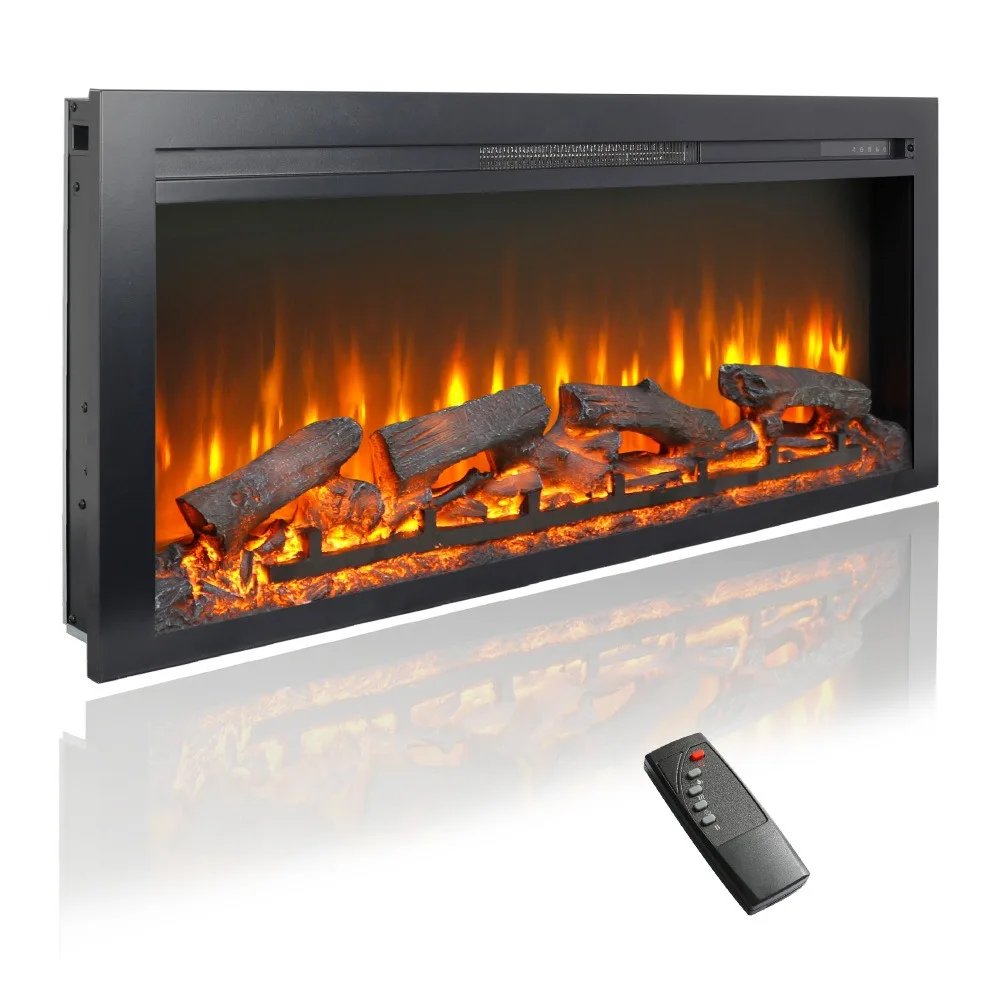 

44 inch Electric Fireplace Heater，1400W, Fireplace Electric Wall Heater with Remote Control Touch Screen Timer