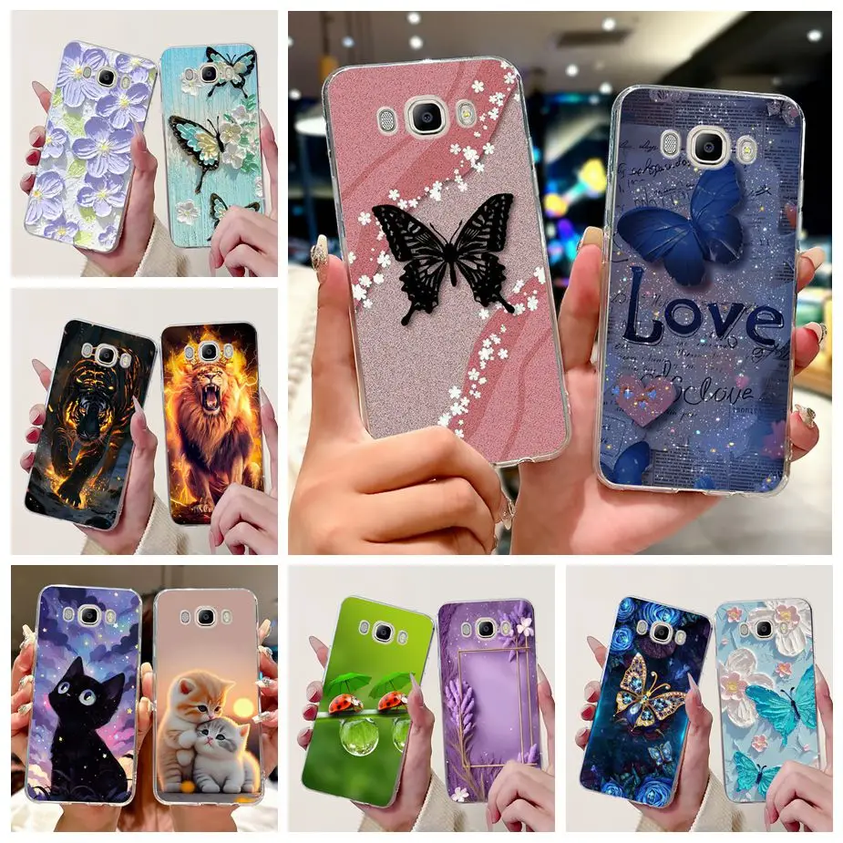 For Samsung Galaxy J5 2016 Case SM-J510F New Luxury Painted Cover Soft Silicone Phone Case For Samsung J3 J5 J7 2016 Fundas Capa